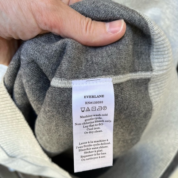 Everlane Wm’s The Cotton-Merino Sweatshirt Sweater In Heathered Gray NWOT Sz XS - Picture 9 of 12